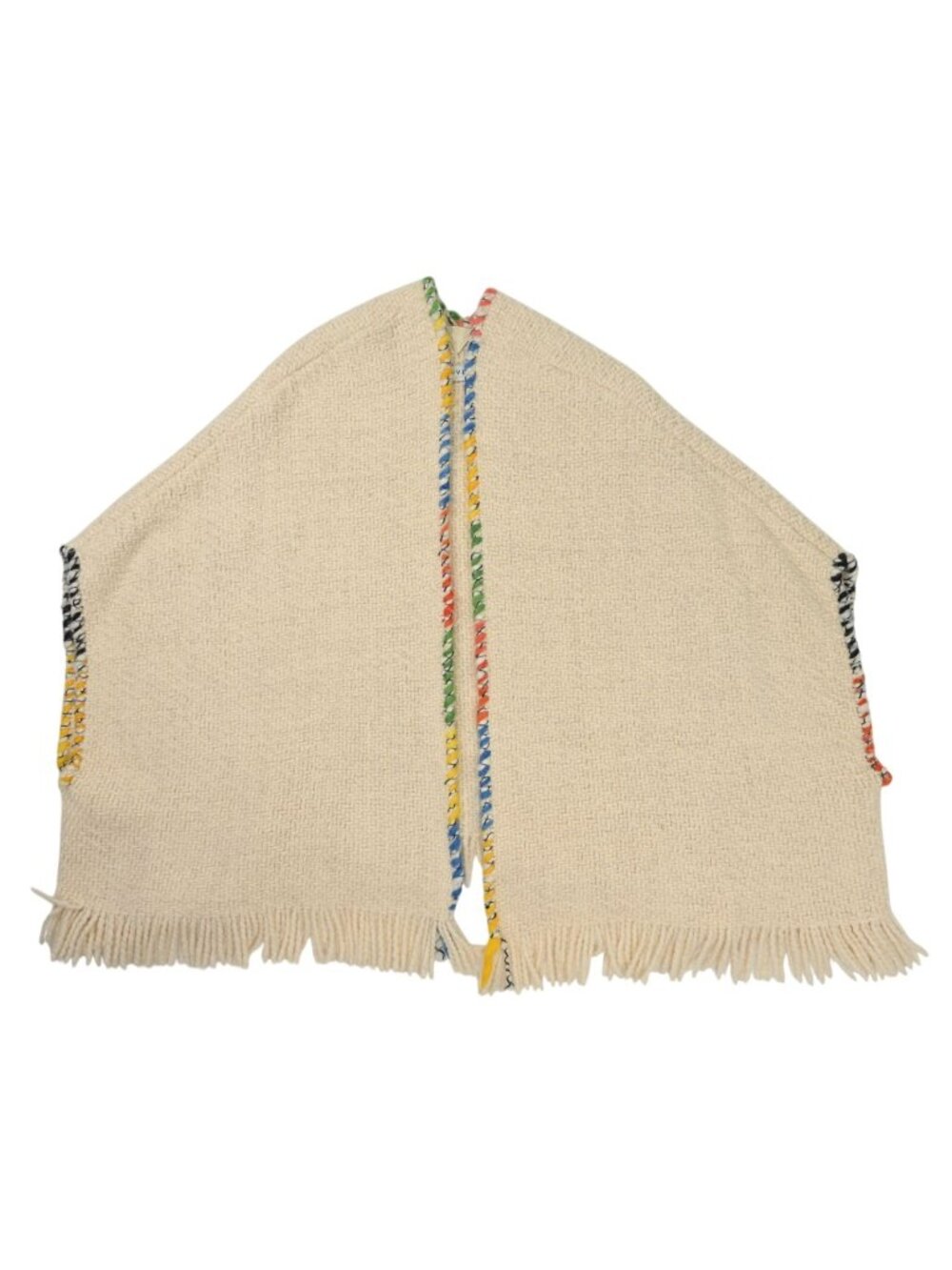 WEHVE Loose Hand-Woven Merino Wool Cardigan In Cream